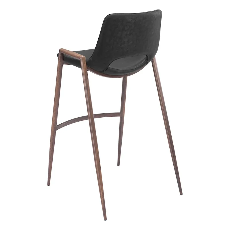 Desi Barstool Black & Walnut