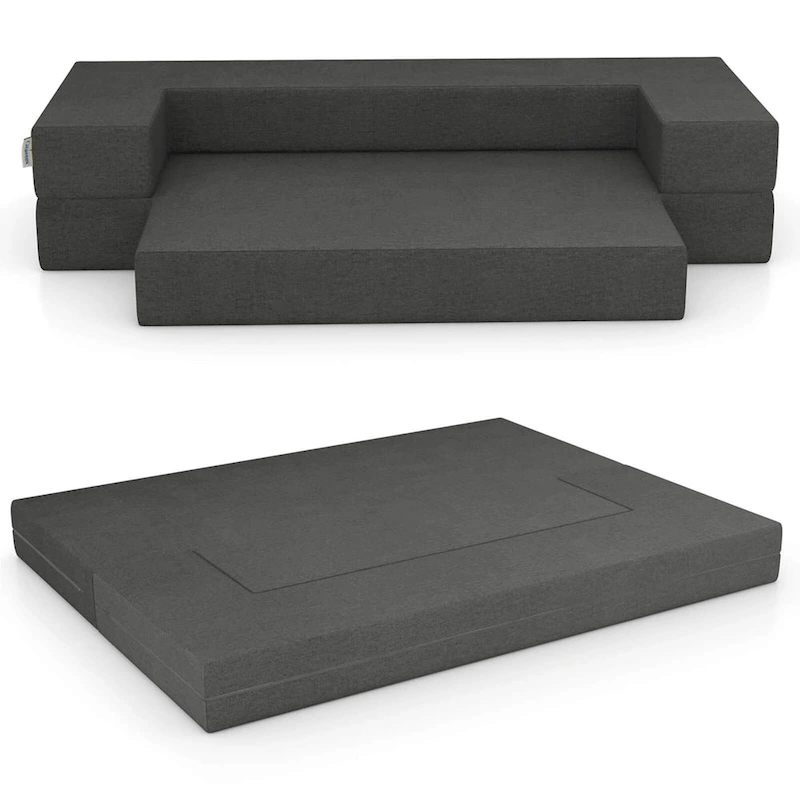 Costway 8-Inch Folding Sofa Bed with High-density Foam & Washable