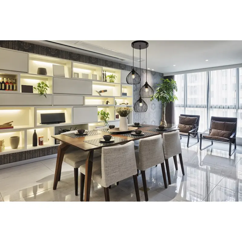 Elegant Lighting Sayer 3 Light 16  Wide Pendant with Aluminum Shades