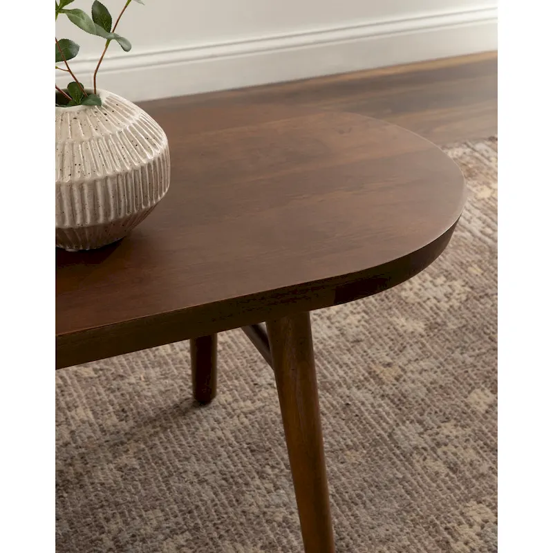 Kate and Laurel Conan Oval Wood Coffee Table