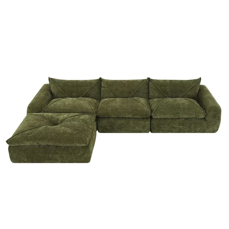 116  Fully Compressed Sofa with High Density Foam,Particle Chenille