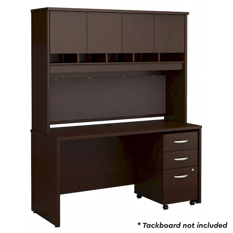 Series C 60W Desk with Hutch and Drawers by Bush Business Furniture
