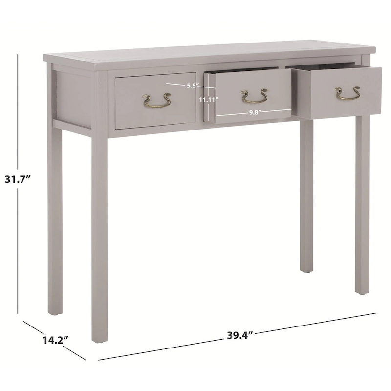 SAFAVIEH Marleine Antiqued Grey Console Table - 39.4  x 14.2  x 31.7  - 39Wx14Dx32H