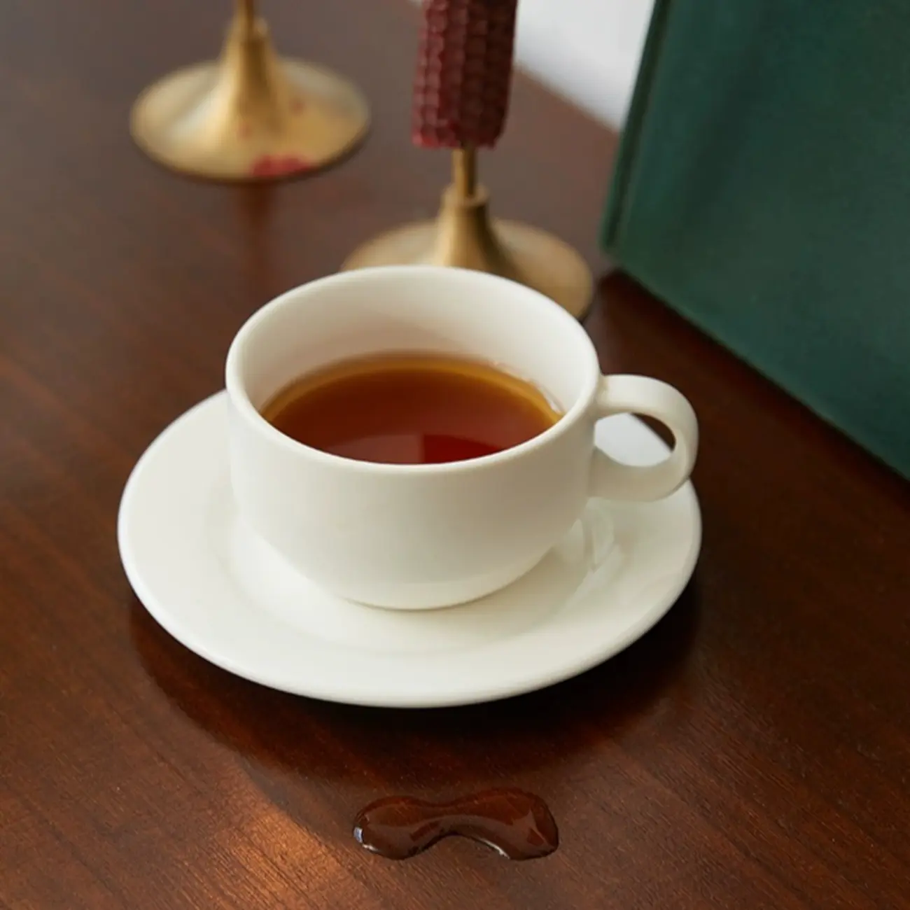 Traditional Brown Wooden Console Table with Drawers