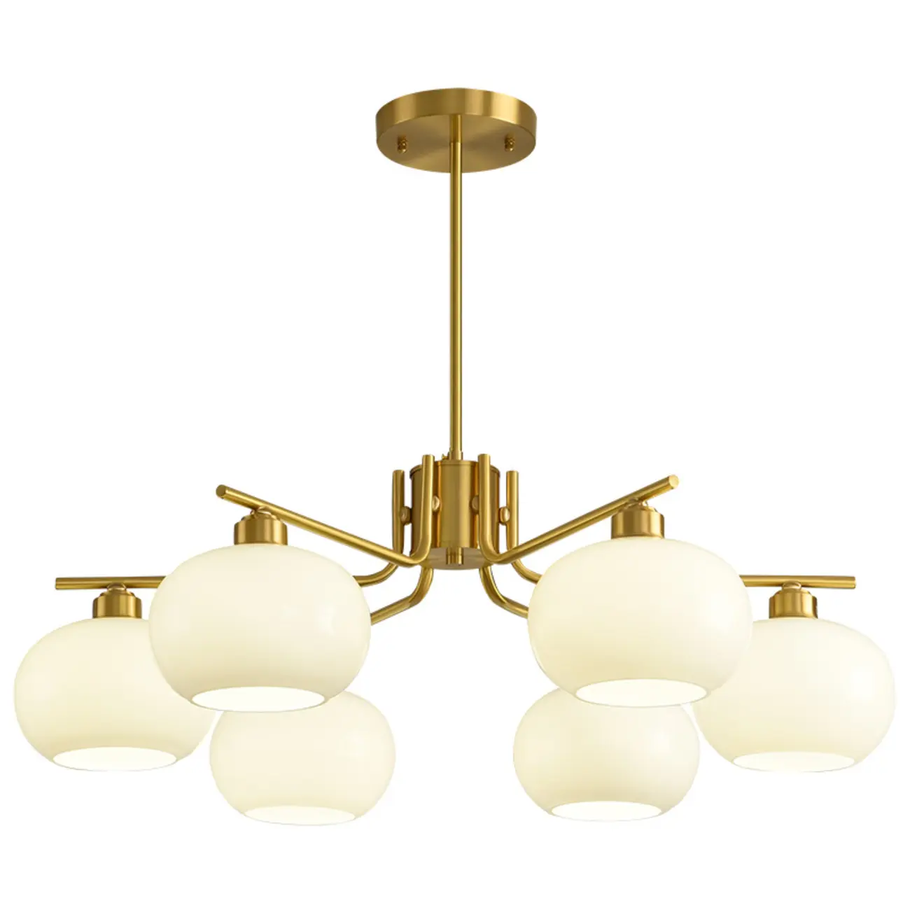 Modern Glass Globe Chandelier Adjustable Hanging Length