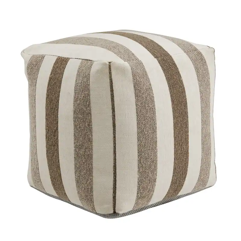 Upholstered Square Pouf Ottoman