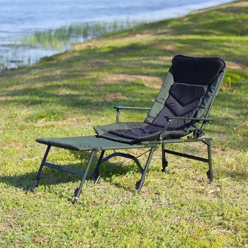 Okak Portable Camping Chairs with Adjustable Backrest, Hunting Chair with Headrest and Armrest Design, Camp Chair for Outdoor Camping