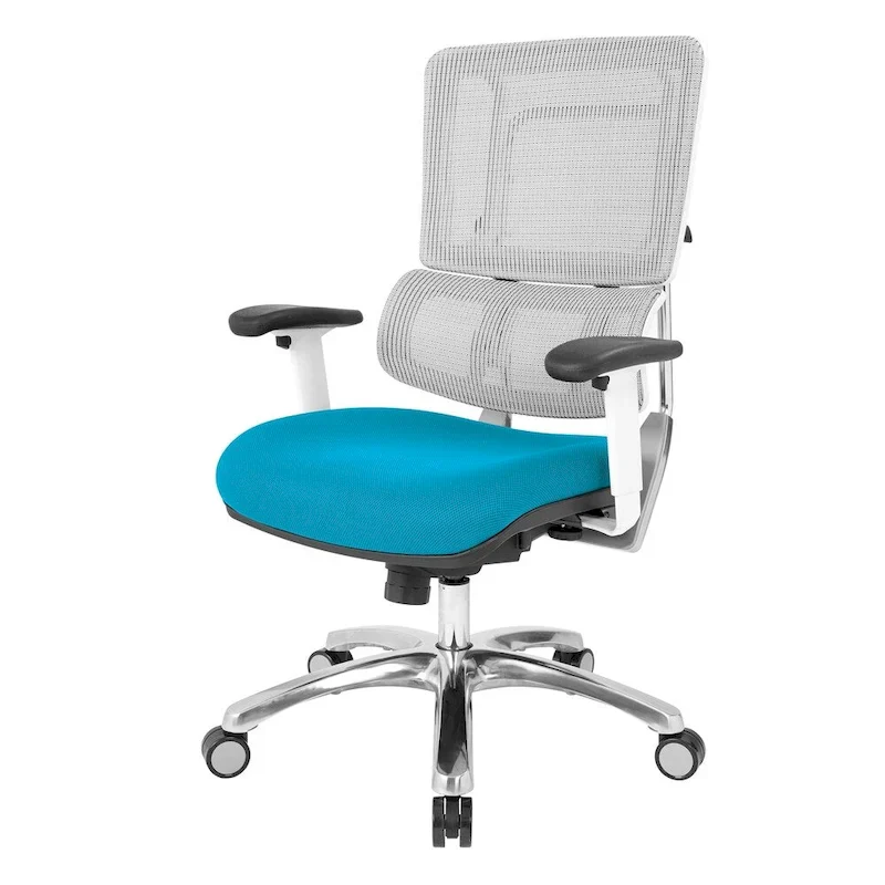 Breathable Mesh Chair with Custom Fabric Seat