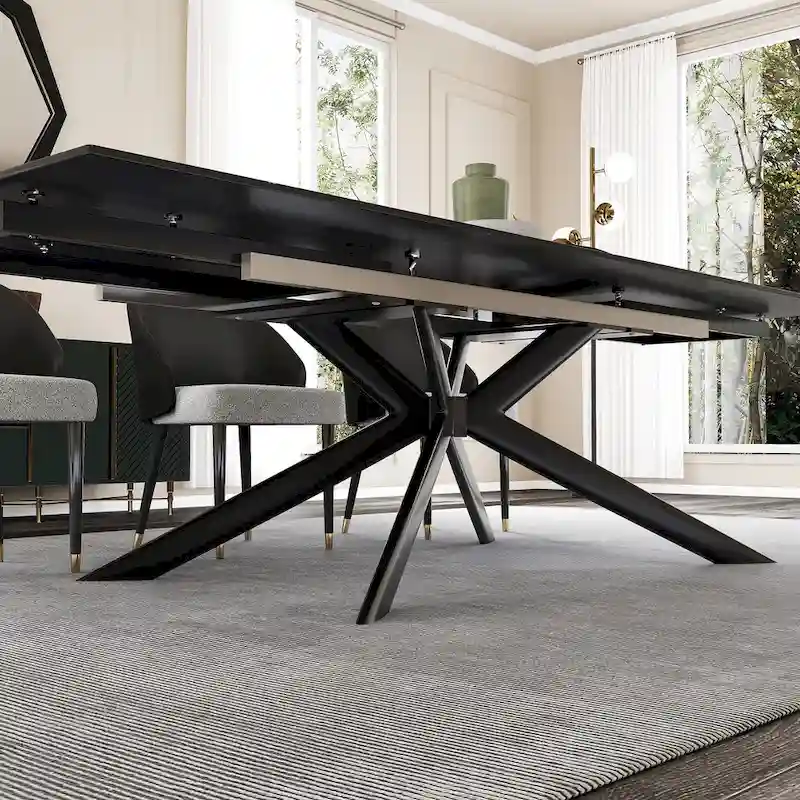 110.24  Extendable Rectangular Sintered Stone Dining Table - 78.74  to 110.24