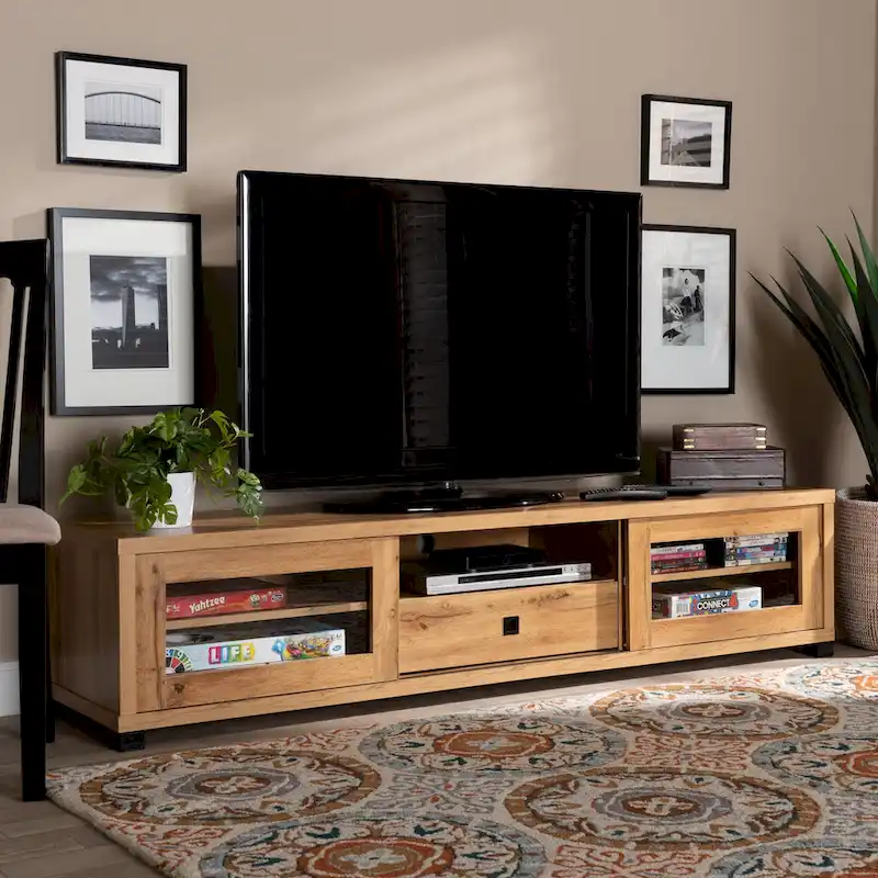 Beasley Modern and Contemporary Wood TV Stand 1-Drawer