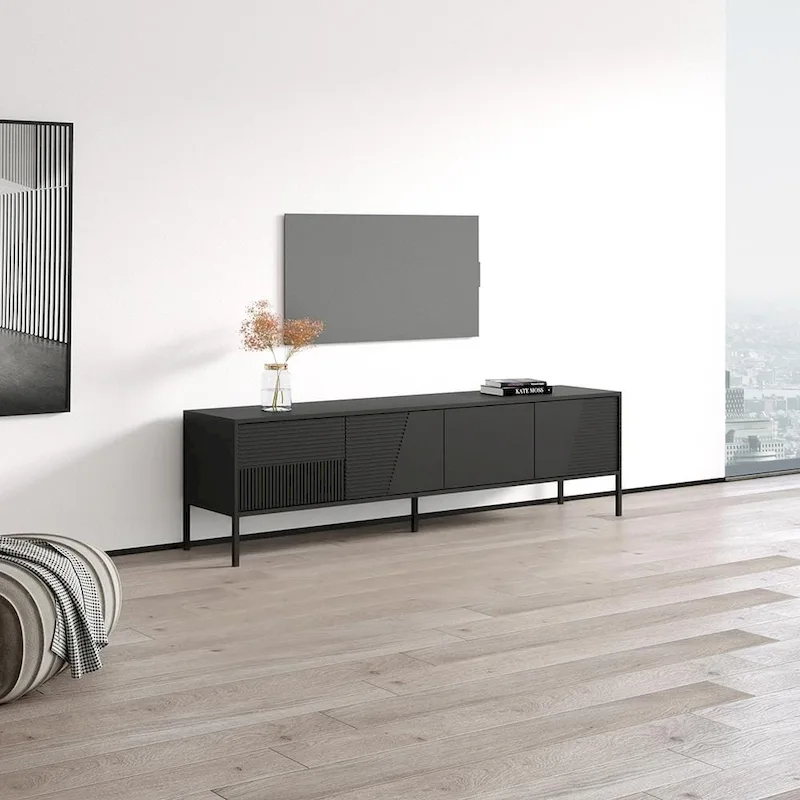 Modern TV Stand Console Cabinet – Fits Up to 85 TVs | 74.8 Wide