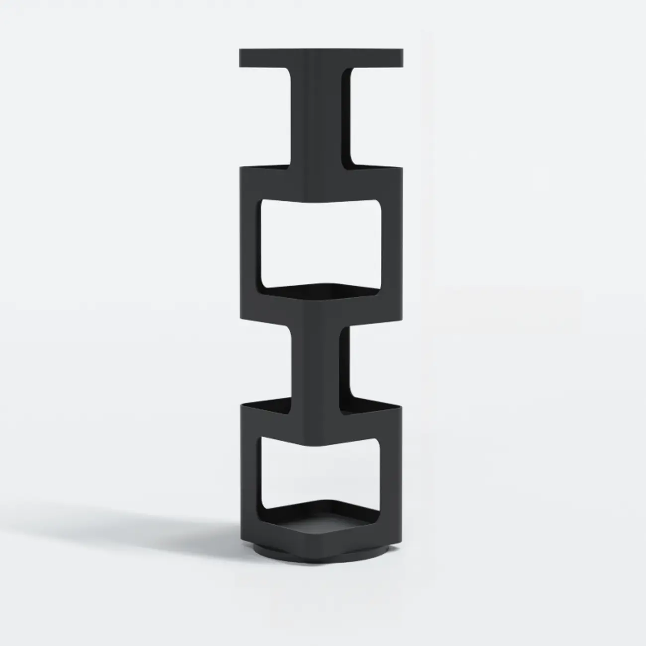 Chic Rotatable 4-Tier Vertical Metal Open Back Bookcase