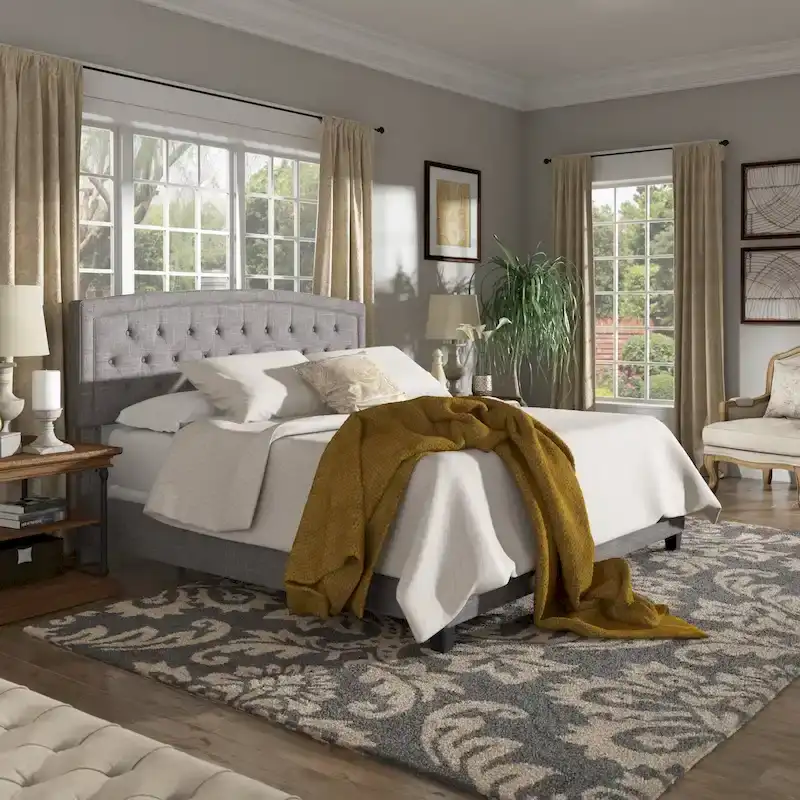 Fontana Adjustable Diamond-tufted Arched Back Bed by