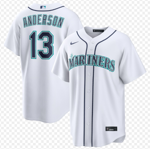 Seattle Mariners Kade Anderson White Home Replica Jersey