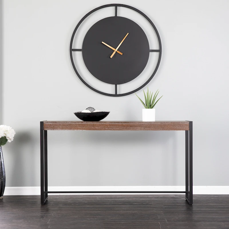 SEI Furniture Macen Modern Narrow Industrial Console Table