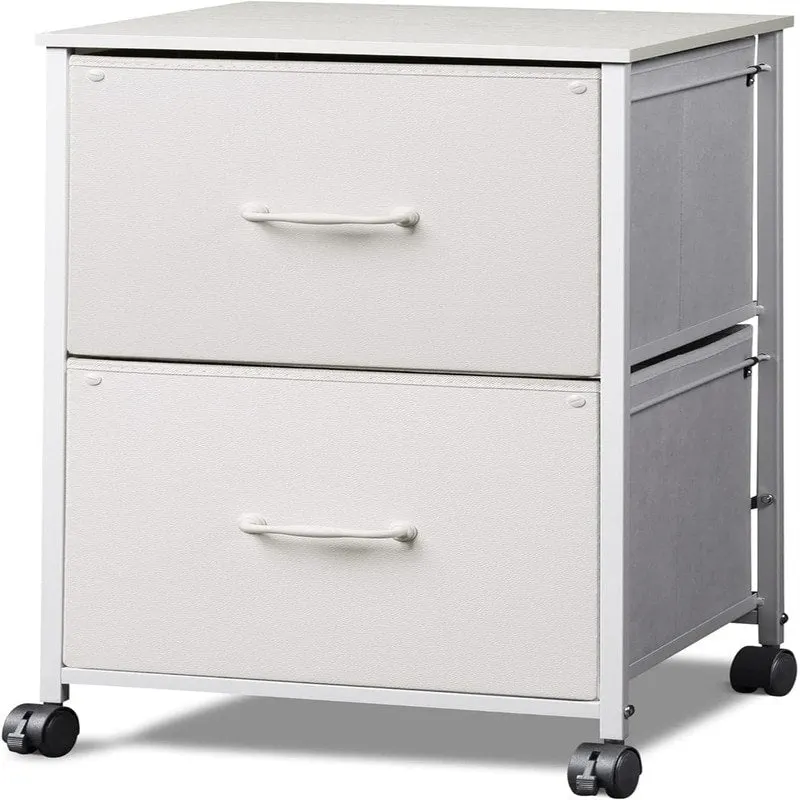 2 Drawer Mobile File Cabinet - 15.7D x 15.4W x 26.8H