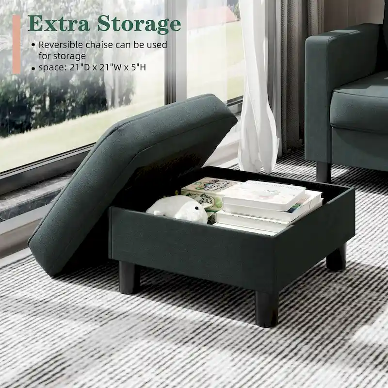 Futzca Convertible Sectional Sofa Couch, L Shaped Couch Sofa