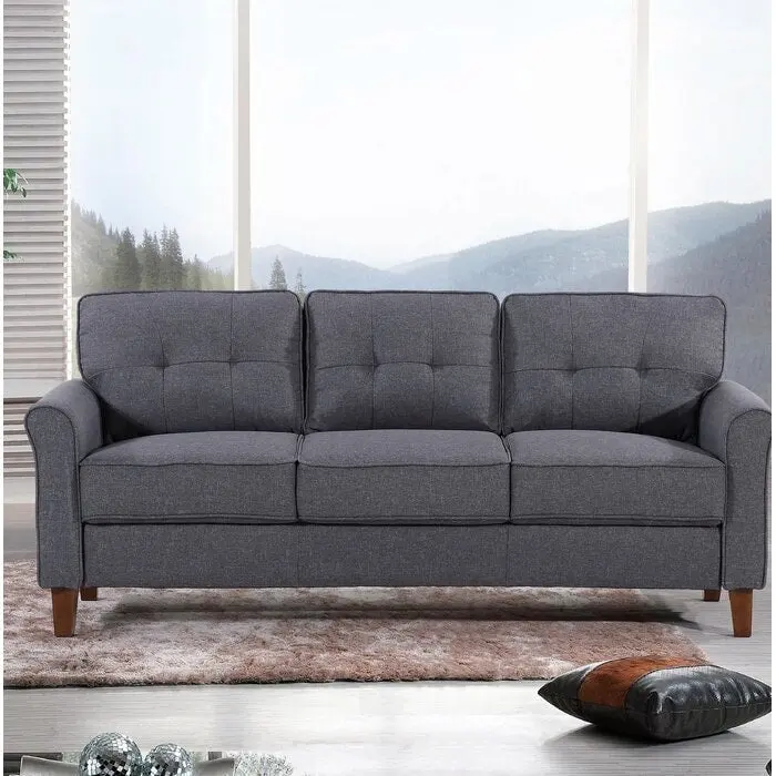 Kouchouk 78.7 Linen Flared Arm Sofa