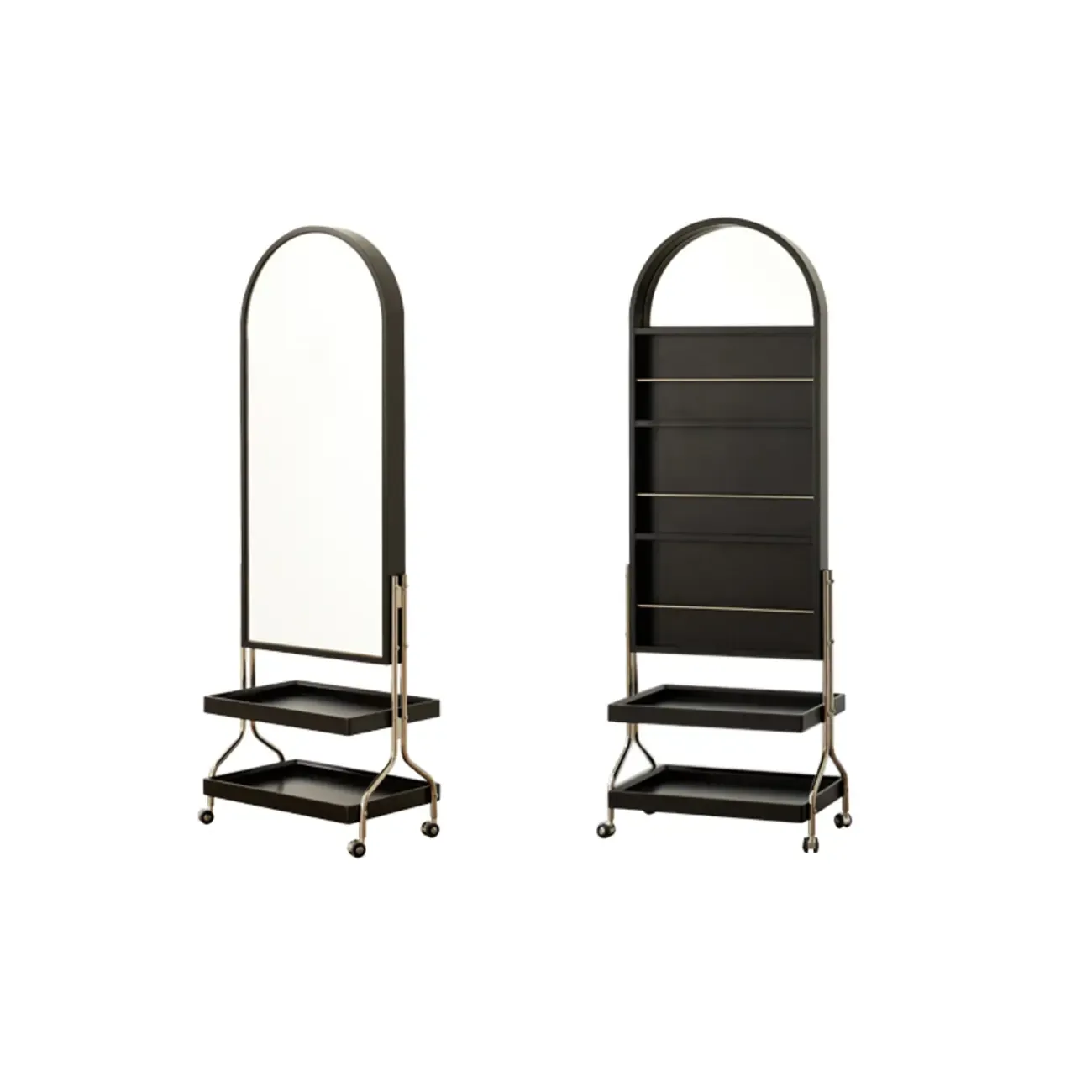 Modern Oak Wood Vertical Closed Back Bookcase