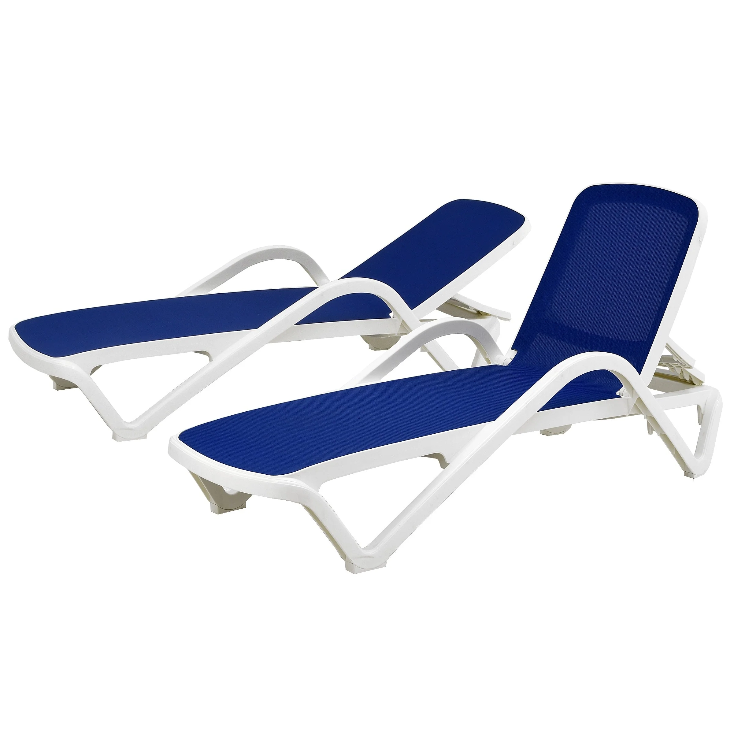Plymouth Collection All Weather Sling Chaise Lounge Pair - 77 inches