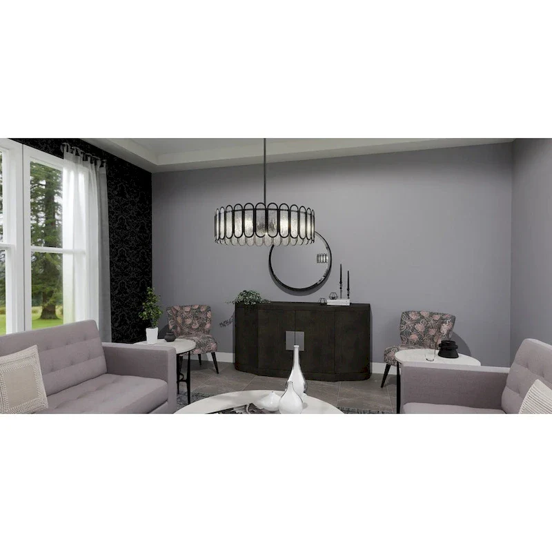 Vera 5-Light Matte Black Pendant Light