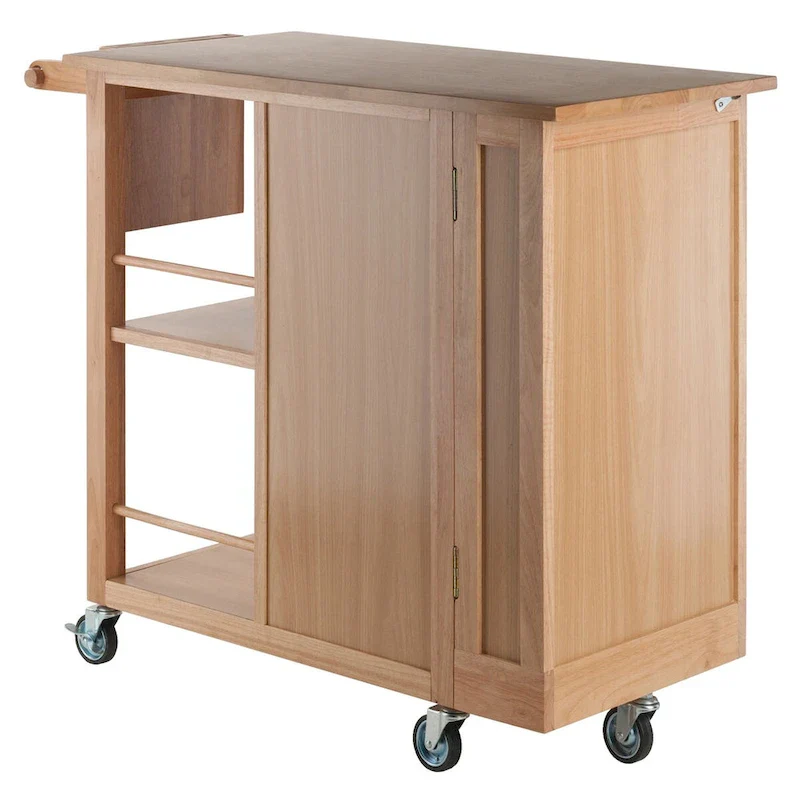 Douglas Utility Kitchen Cart, Natural - 42.52 x 18.98 x 35.63 inches