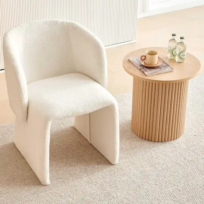 Barrel Dining Sofa Chairs Upholstered-Fully Wrapped