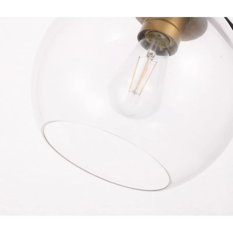 Bastina 10-Inch 1-DownLight Clear Glass Pendant