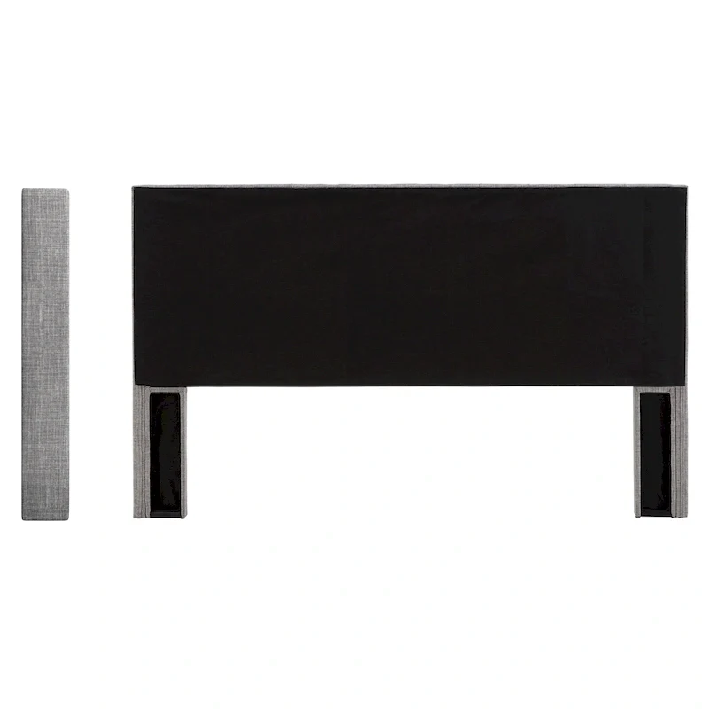 Detmold King Wingback Button Tufted Linen Fabric Headboard