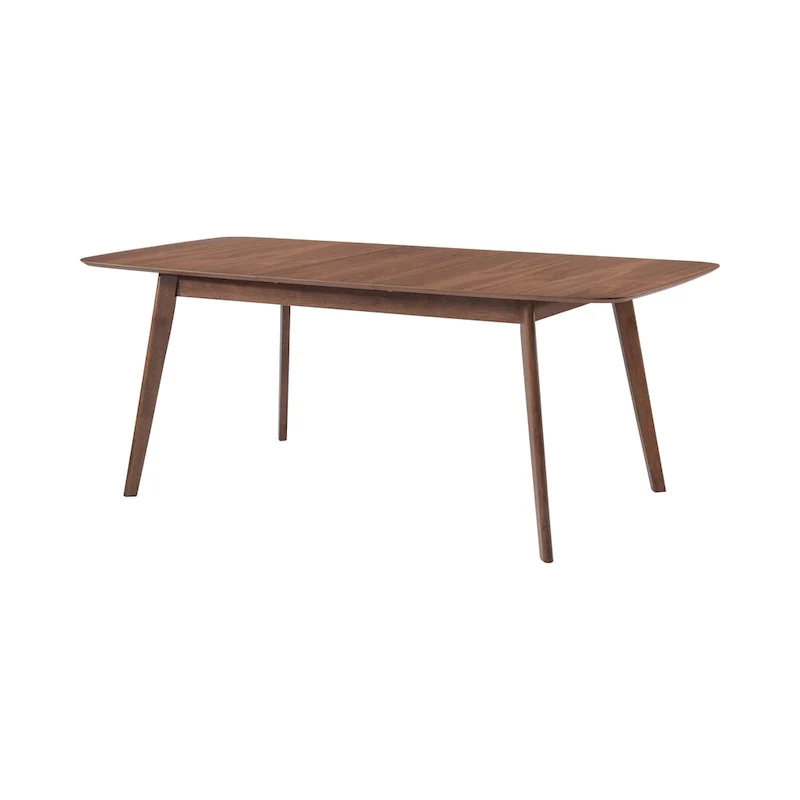 Natural Walnut & Black 9-Piece Dining Set with Butterfly Leaf, Seats 8
