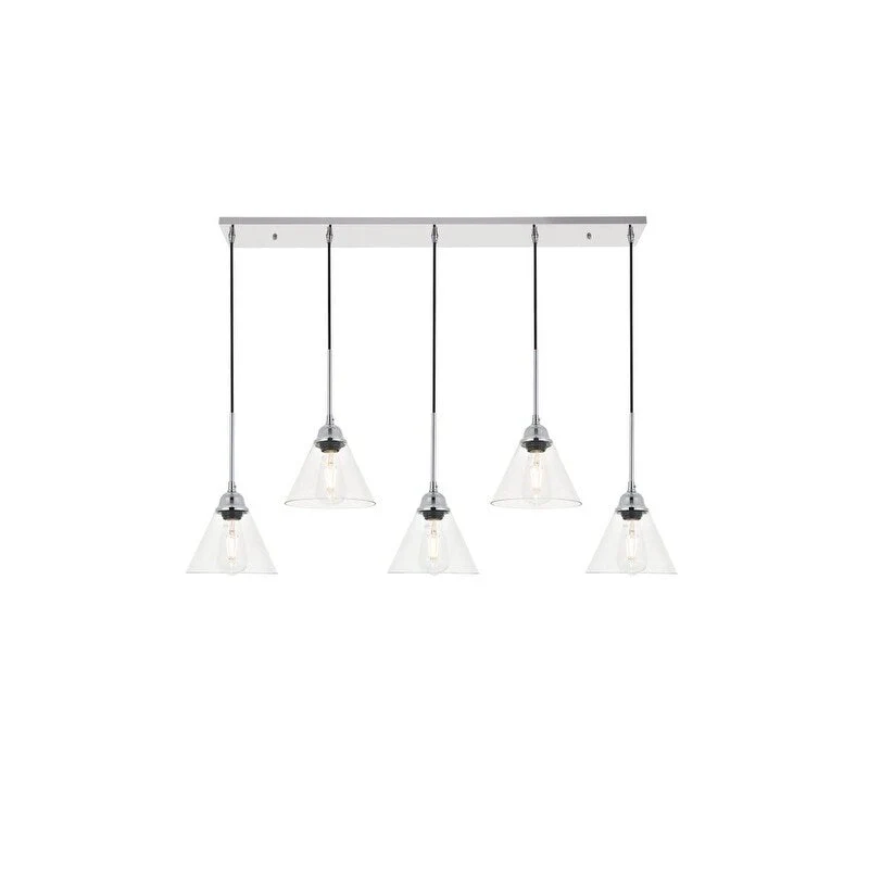 Histoire 5 light chrome Pendant