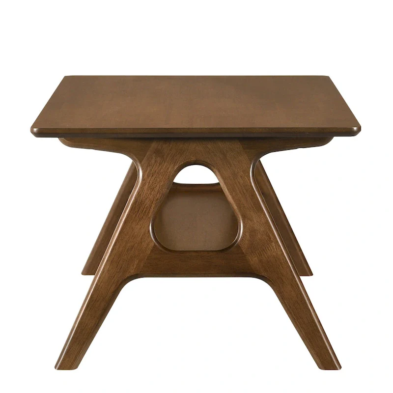 Mid-Century Modern Wood 3-Piece Coffee Table Set