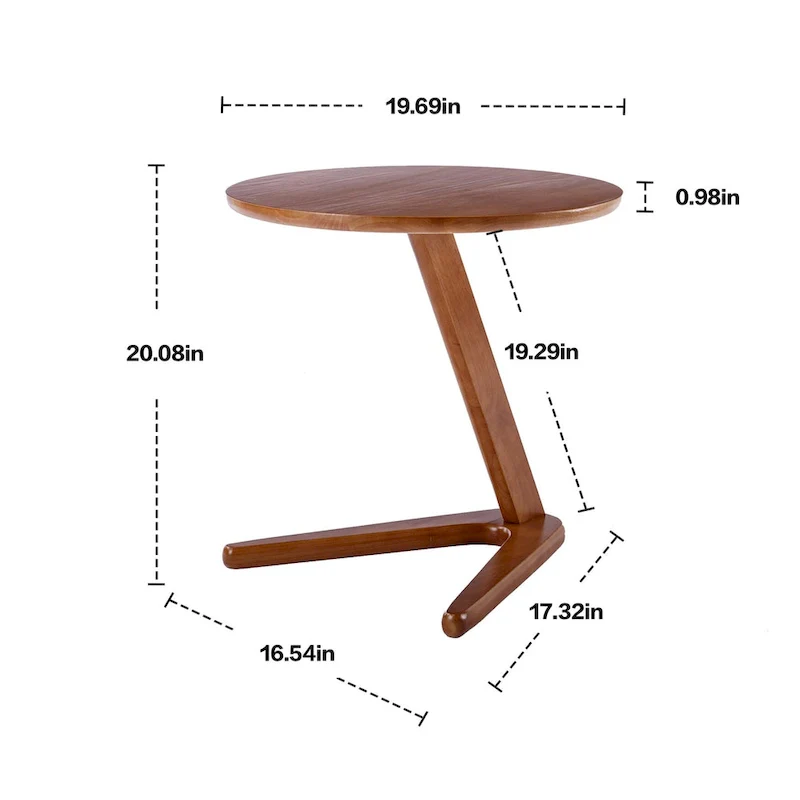 Mid Century Modern Accent Chairs Set of 2 with Side Table