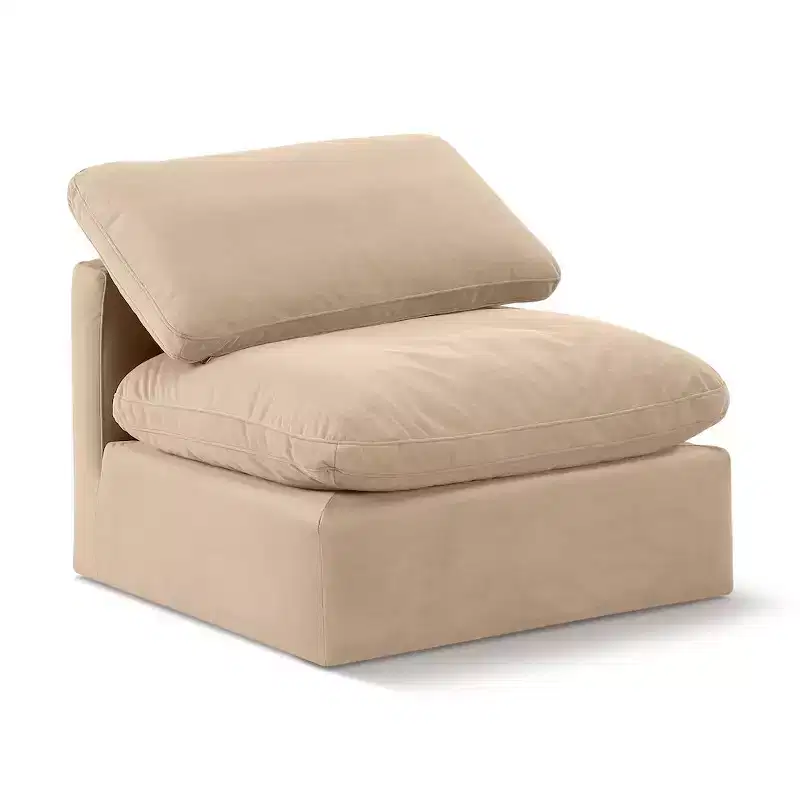 Meridian Furniture Indulge Velvet Armless Chair