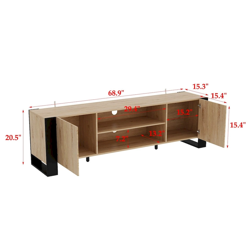 Entertainment Center with Fireplace Option:2 Flame Modes1500W 68.9W