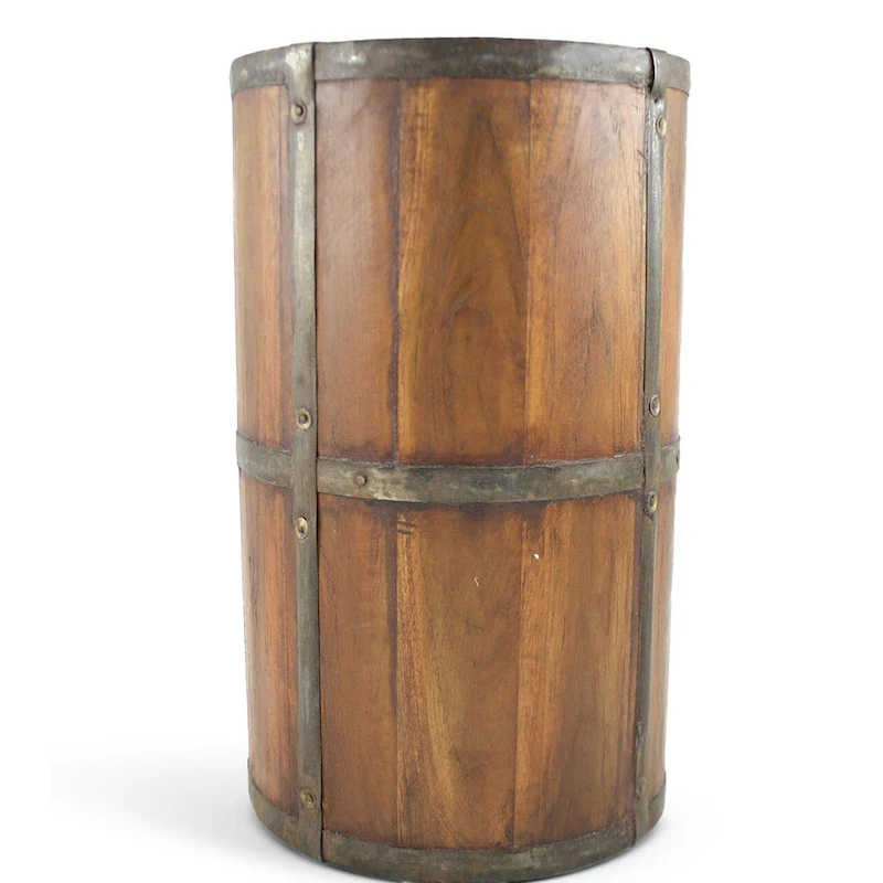 Timbergirl Handmade Rustic Wood Umbrella Stand (India)