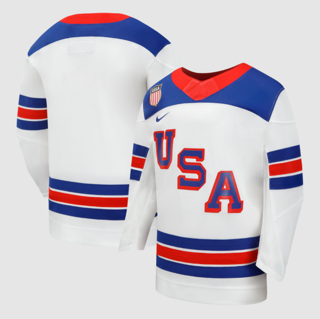 USA Hockey Nike White 2026 Away Jersey