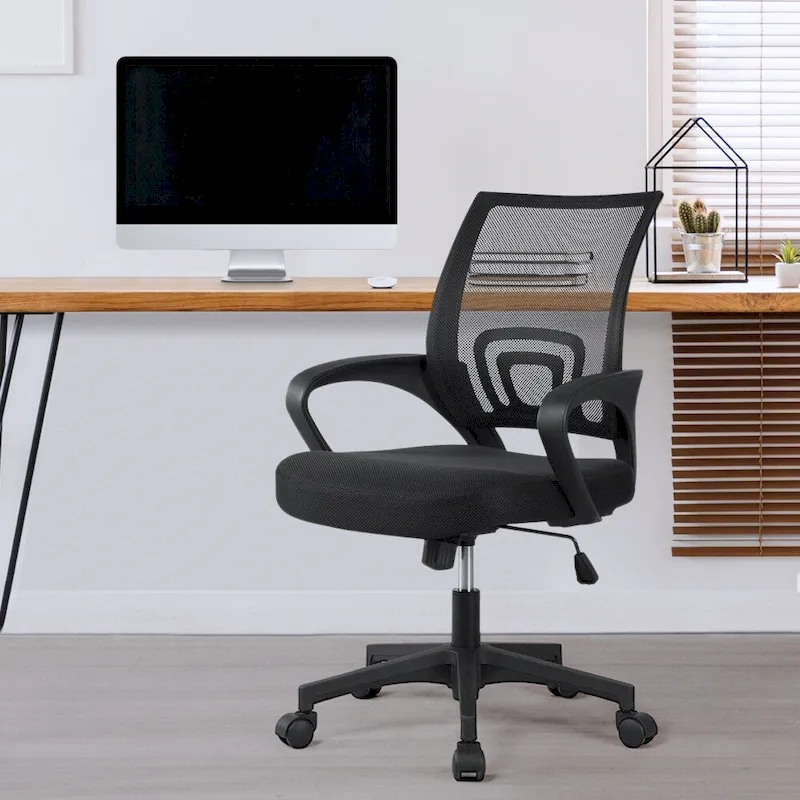 Yaheetech Adjustable Ergonomic Office Chair MidBack Mesh Swivel Chair