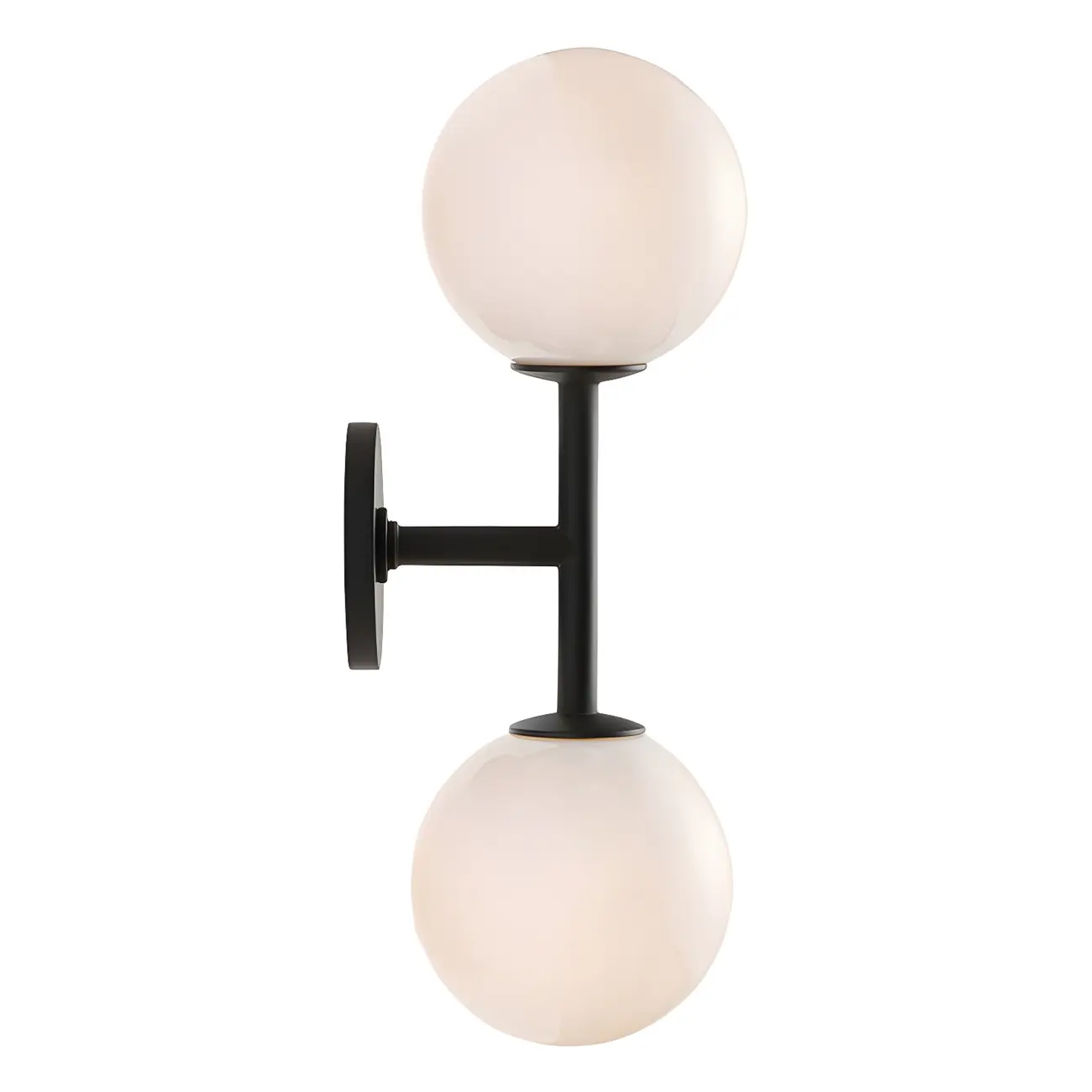 Modern 2-Light Up Down Globe Glass Vanity Light