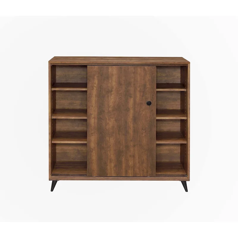 Oak Finish Shoe Cabinet