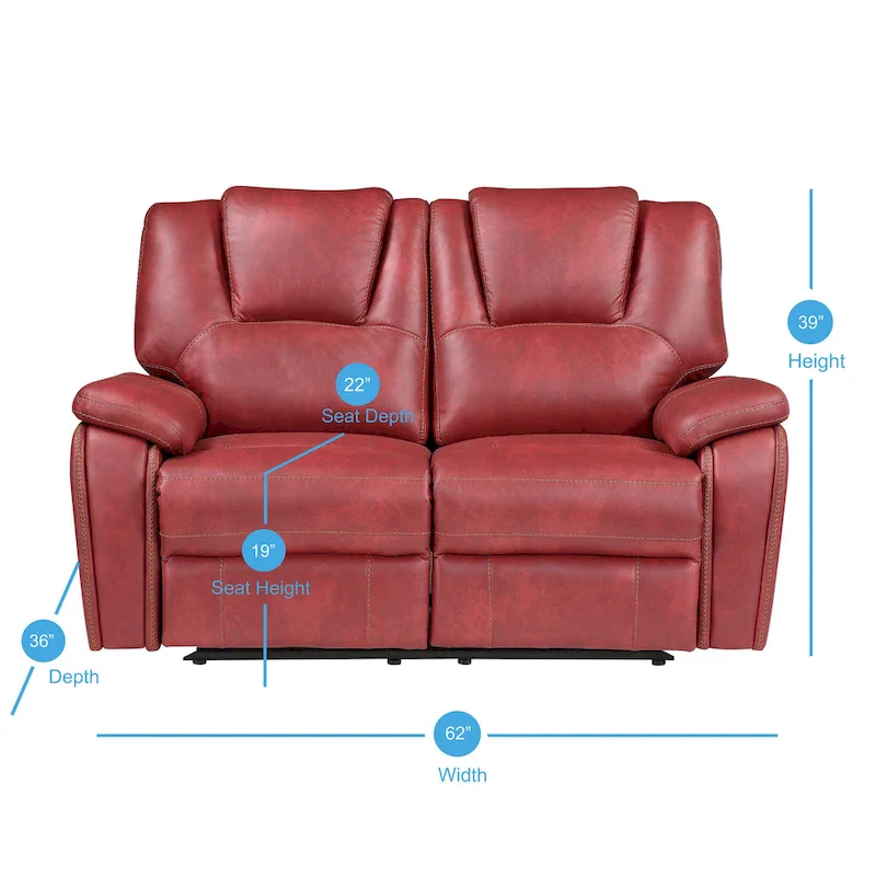 Kameryn Faux Leather Manual Reclining Loveseat