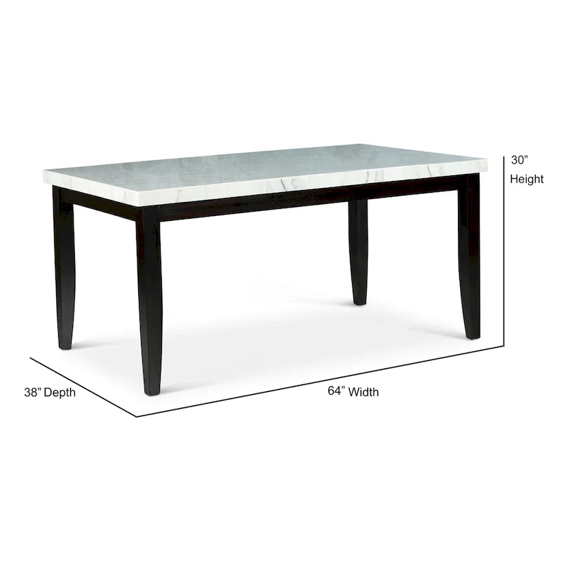Steve Silver Winlock White Marble Dining Table