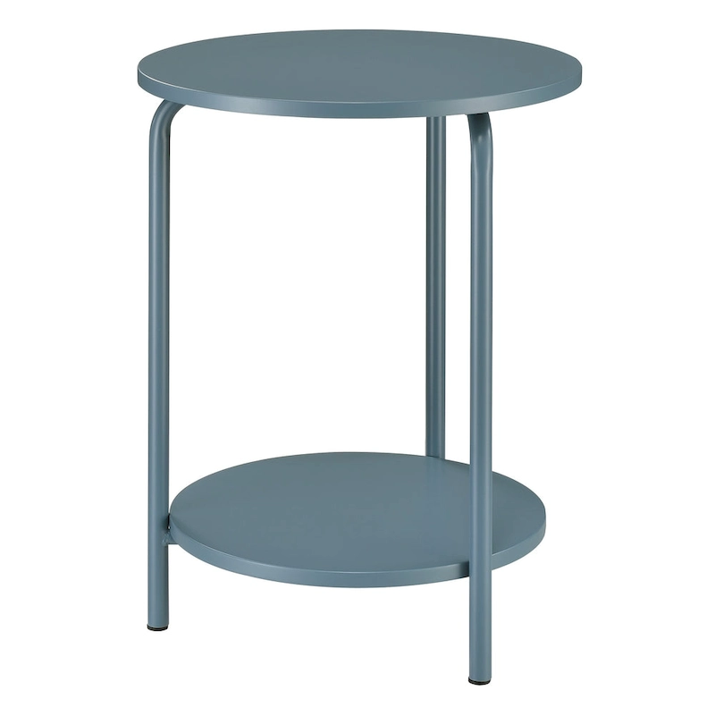 OS Home and Office Furniture Elgin Metal Accent Table in Bluestone