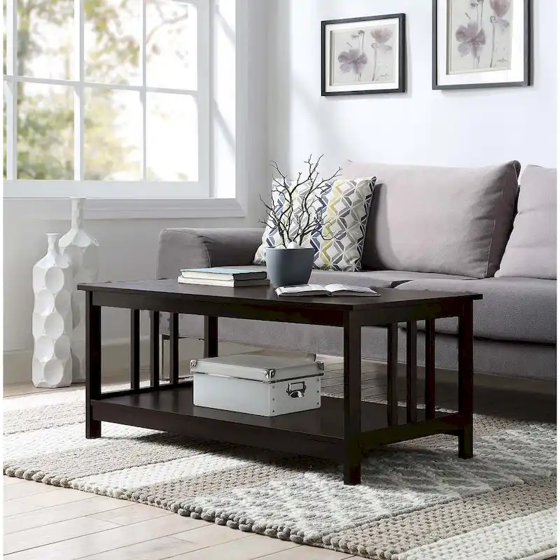 Convenience Concepts Mission Coffee Table with Shelf