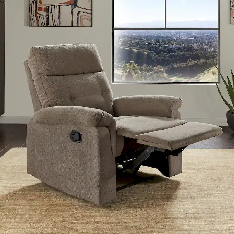 Chenille Fabric Manual Recliner