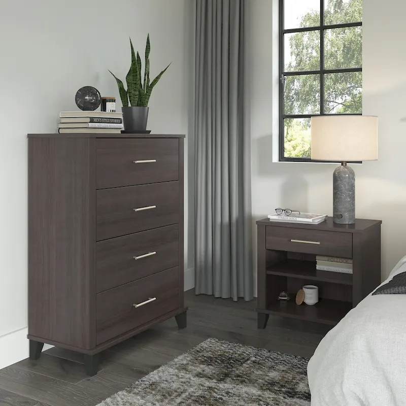 Somerset Chest of Drawers and Nightstand Set by Bush Furniture