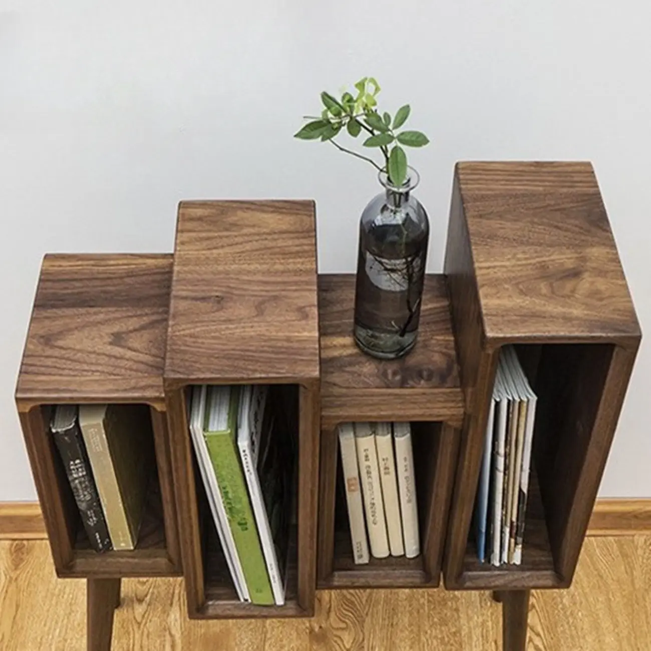 elegant Wood small freestanding Bookcase Closed Back