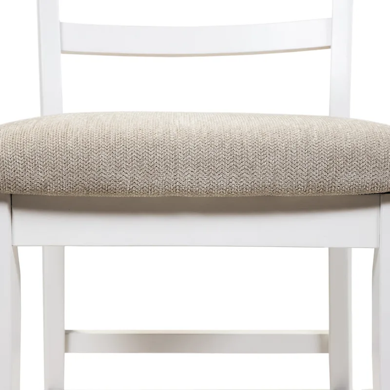 Furniture of America Biaz Farmhouse White Wood Counter Height Chairs (Set of 2)