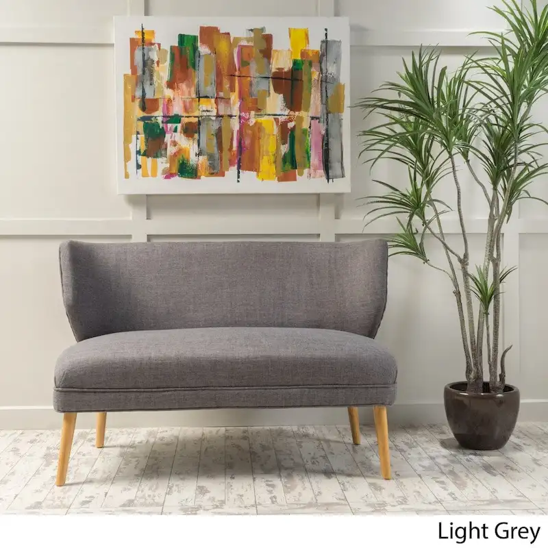 Desdemona Mid-Century Fabric Loveseat by Christopher Knight Home