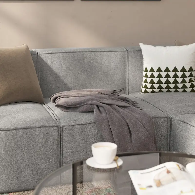 Contemporary Modular Sectional Sofa Armless Middle Chair - 36.75 D x 28.25 W x 28 H